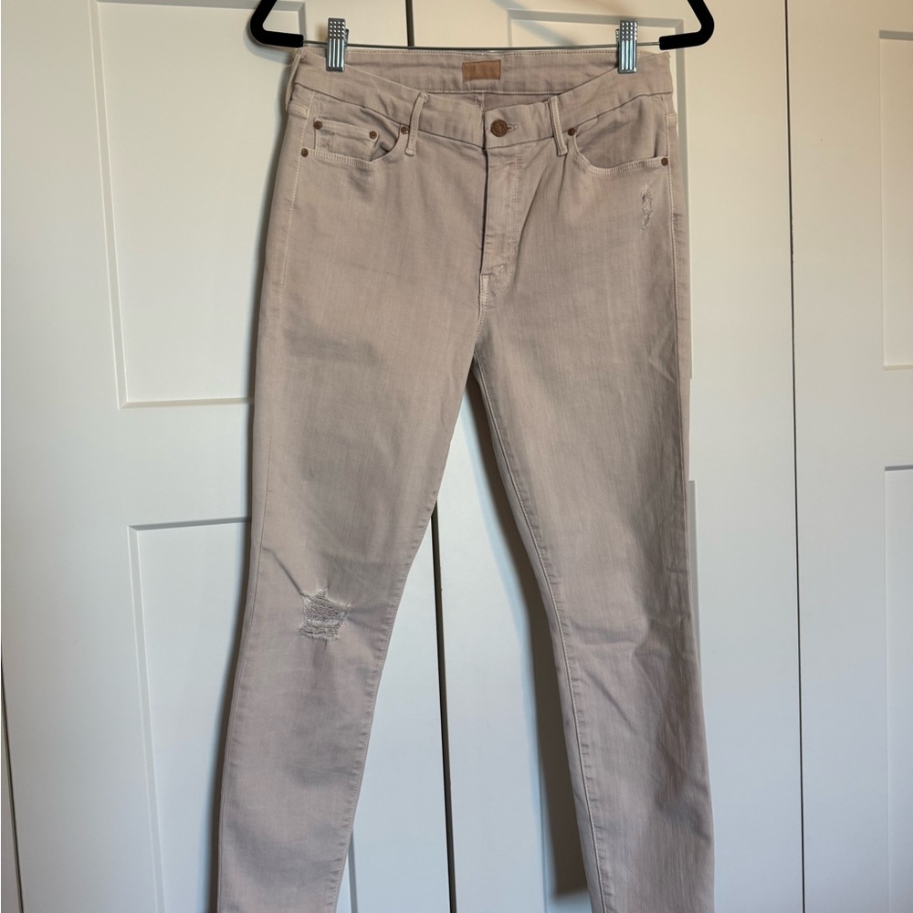 MOTHER The Looker blush pink women’s skinny jeans